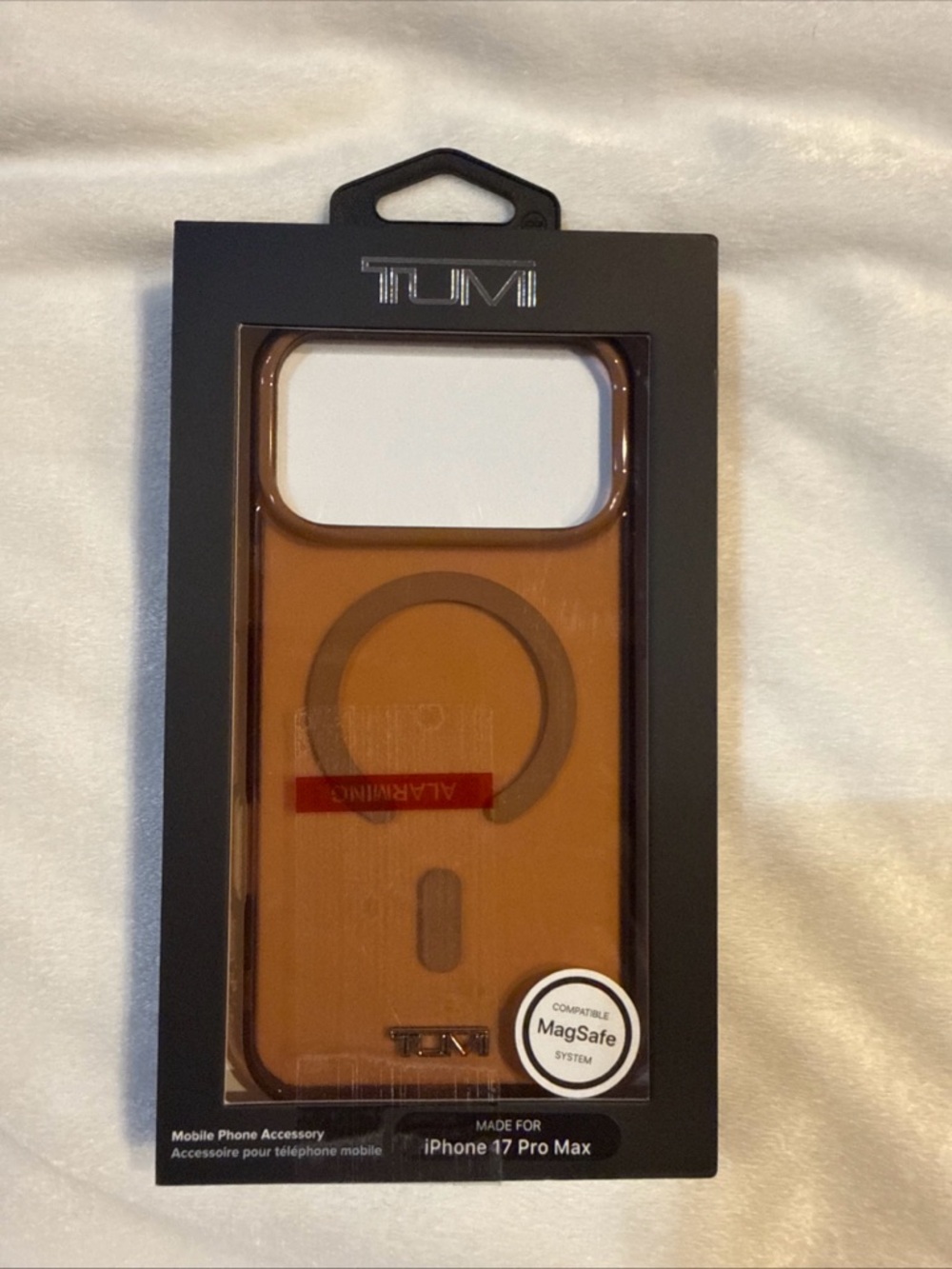 TUMI Tan/Brown MagSafe iPhone 17 Pro Max Case